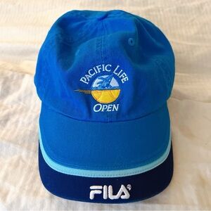 Fila Pacific Life Open blue baseball cap 🧢 hat embroidered